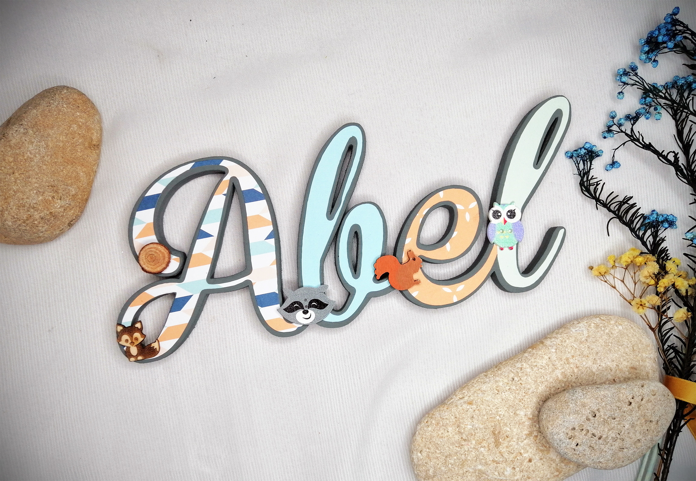 Prénom en bois - Scandinave