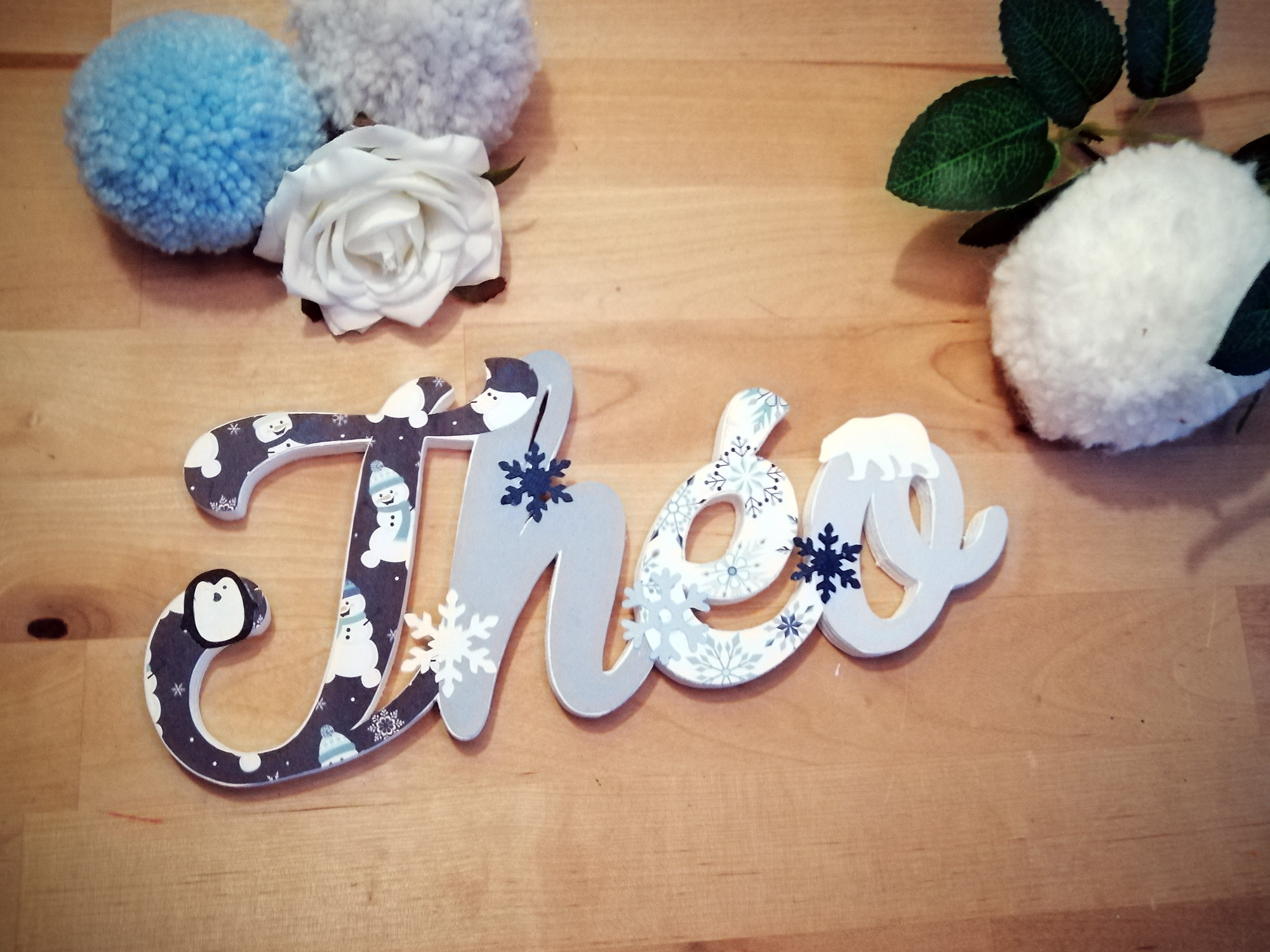 Prénom en bois - Pôle Nord