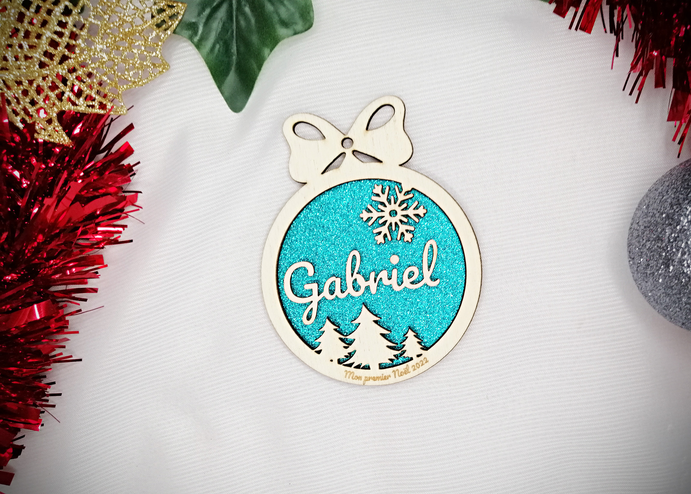 Boule de Noël personnalisée - Thème 3