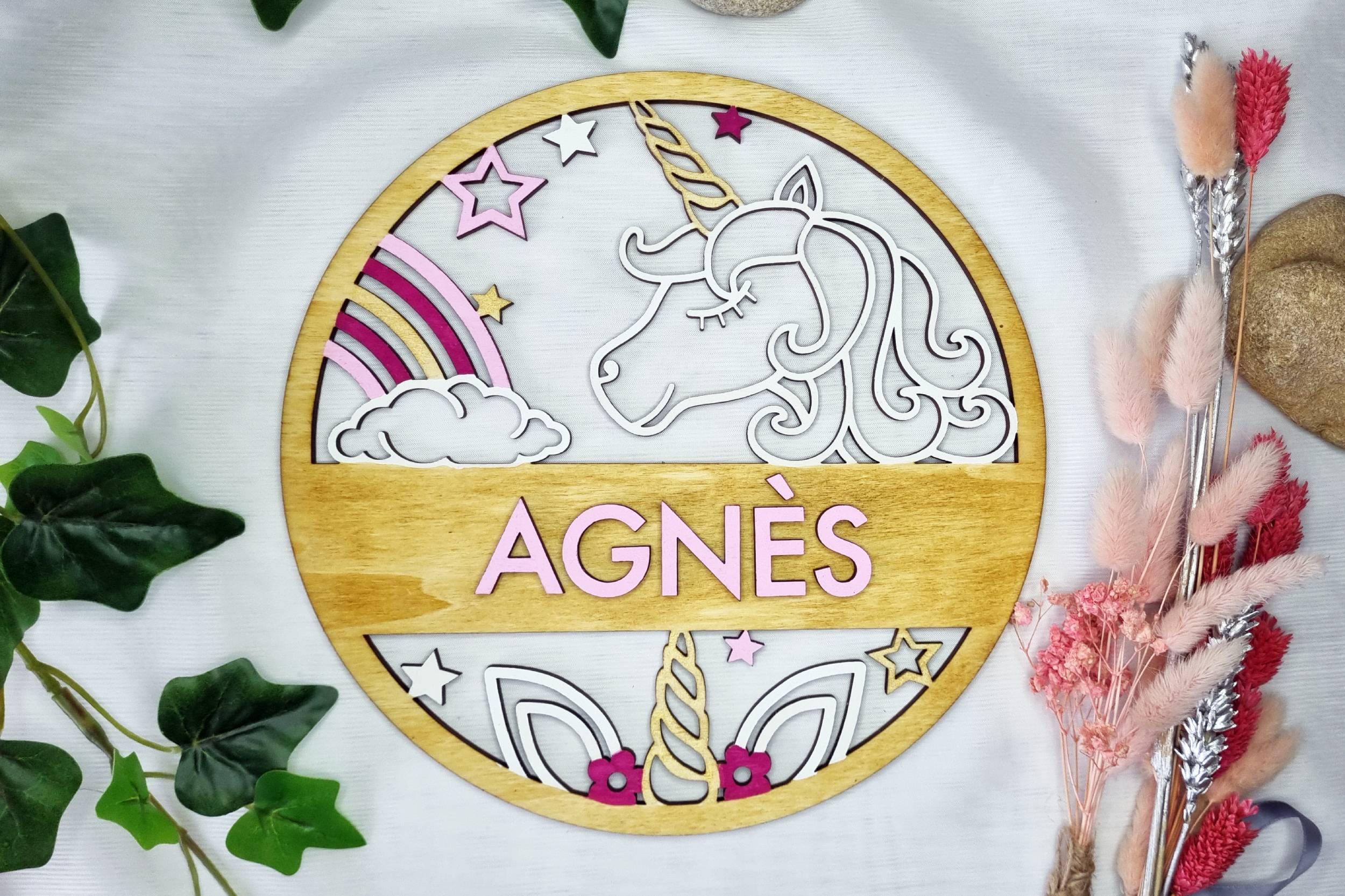 Couronne Licorne en bois