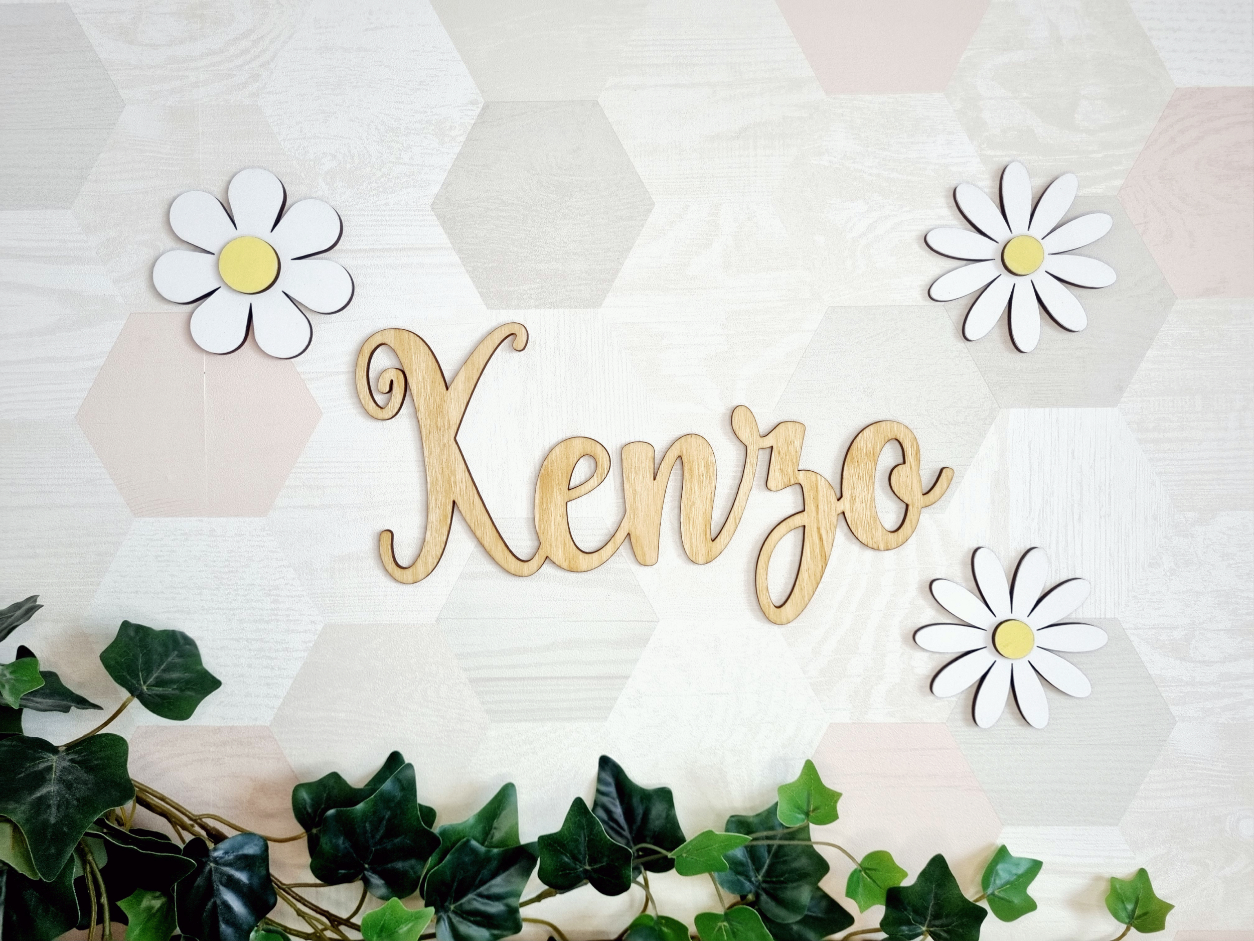 Marguerite en bois personnalisée