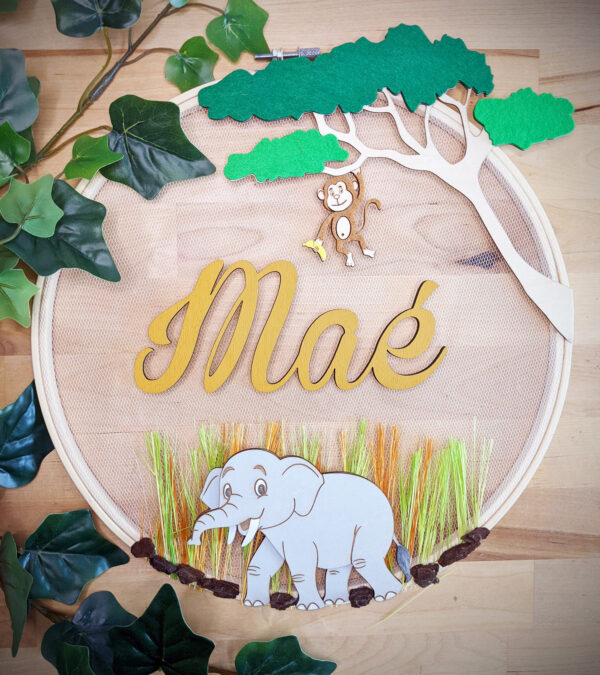 Couronne Savane avec éléphant