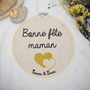 Cercle en coton Bonne fête maman