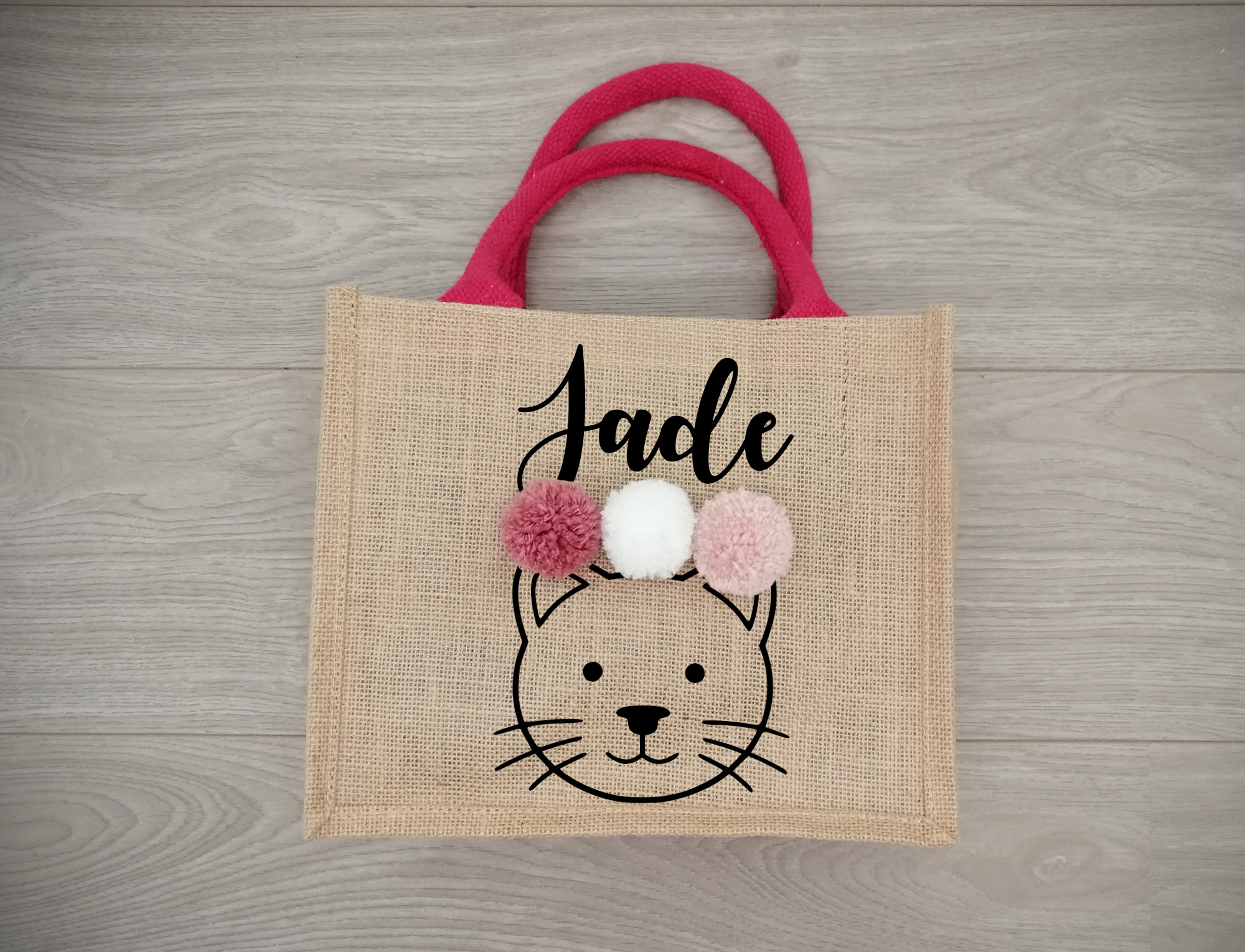 Sac à doudou personnalisé - L'atelier de Lise M - Coton et jute enfant