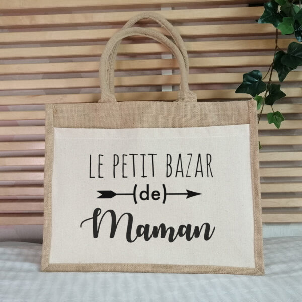 Sac jute Le petit bazar de maman