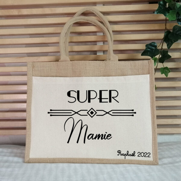 Sac en jute Super mamie style Art Deco