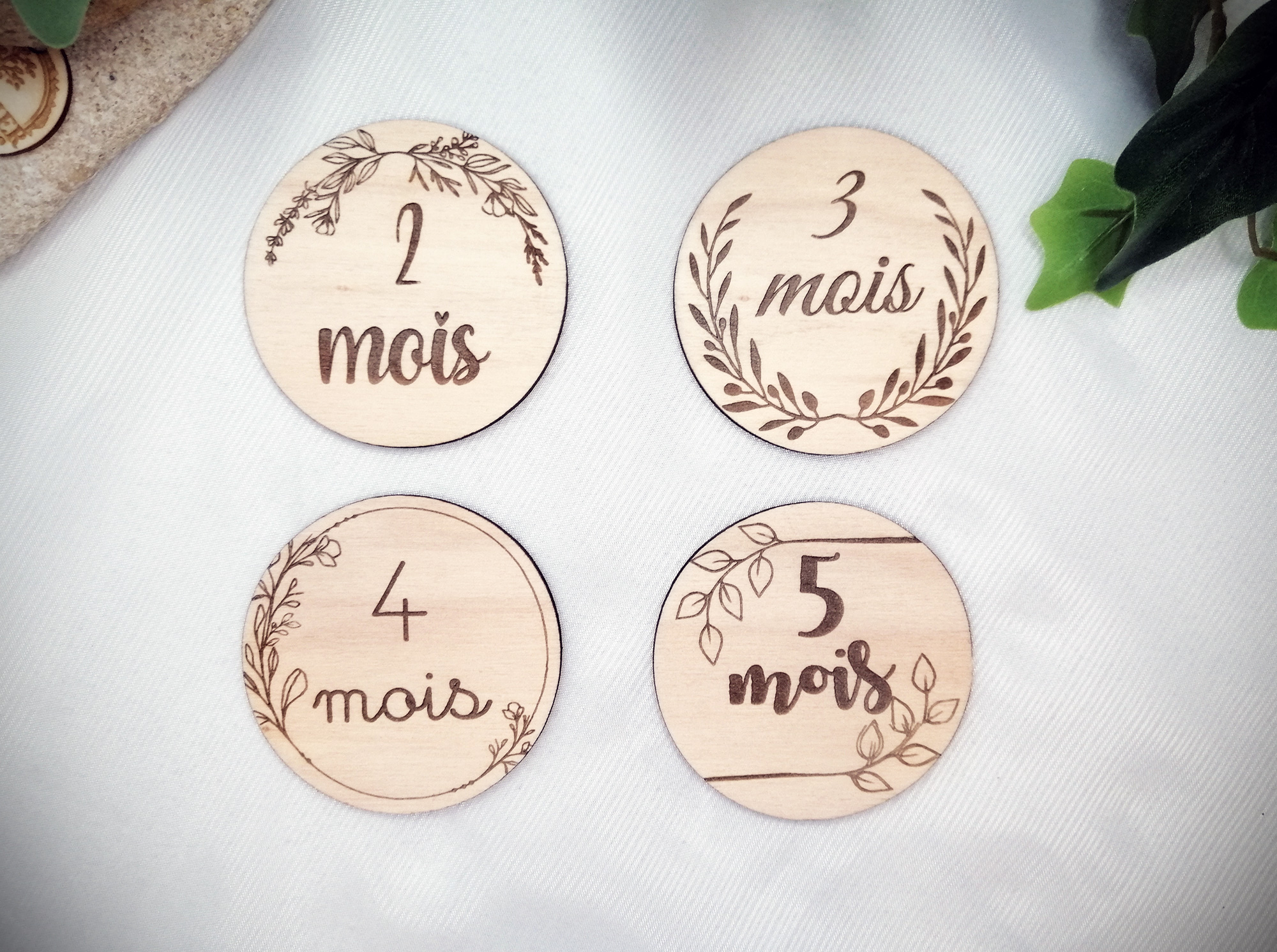 Cartes étapes Bébé en Bois