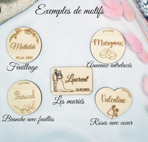 Motifs marques places mariage