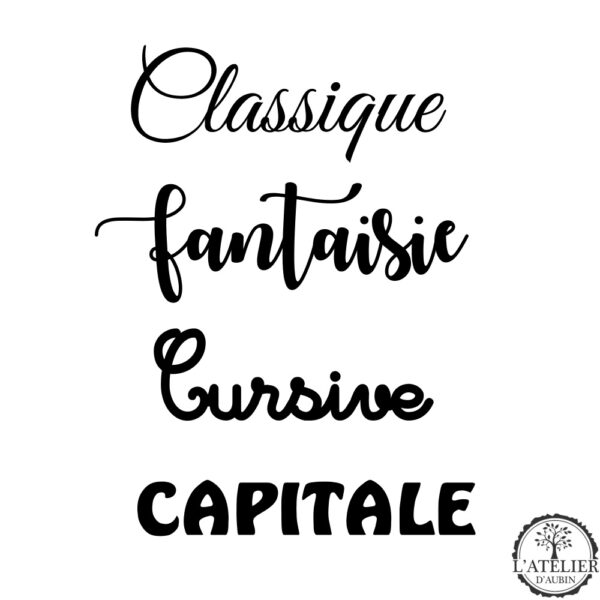 Typographie étiquette