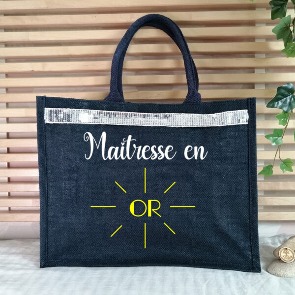 Sac jute Maîtresse en Or