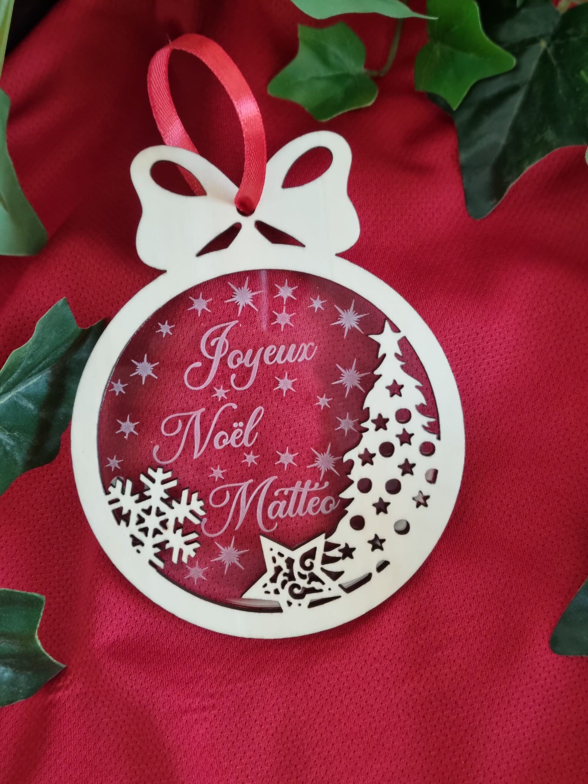 Boule de Noël personnalisée
