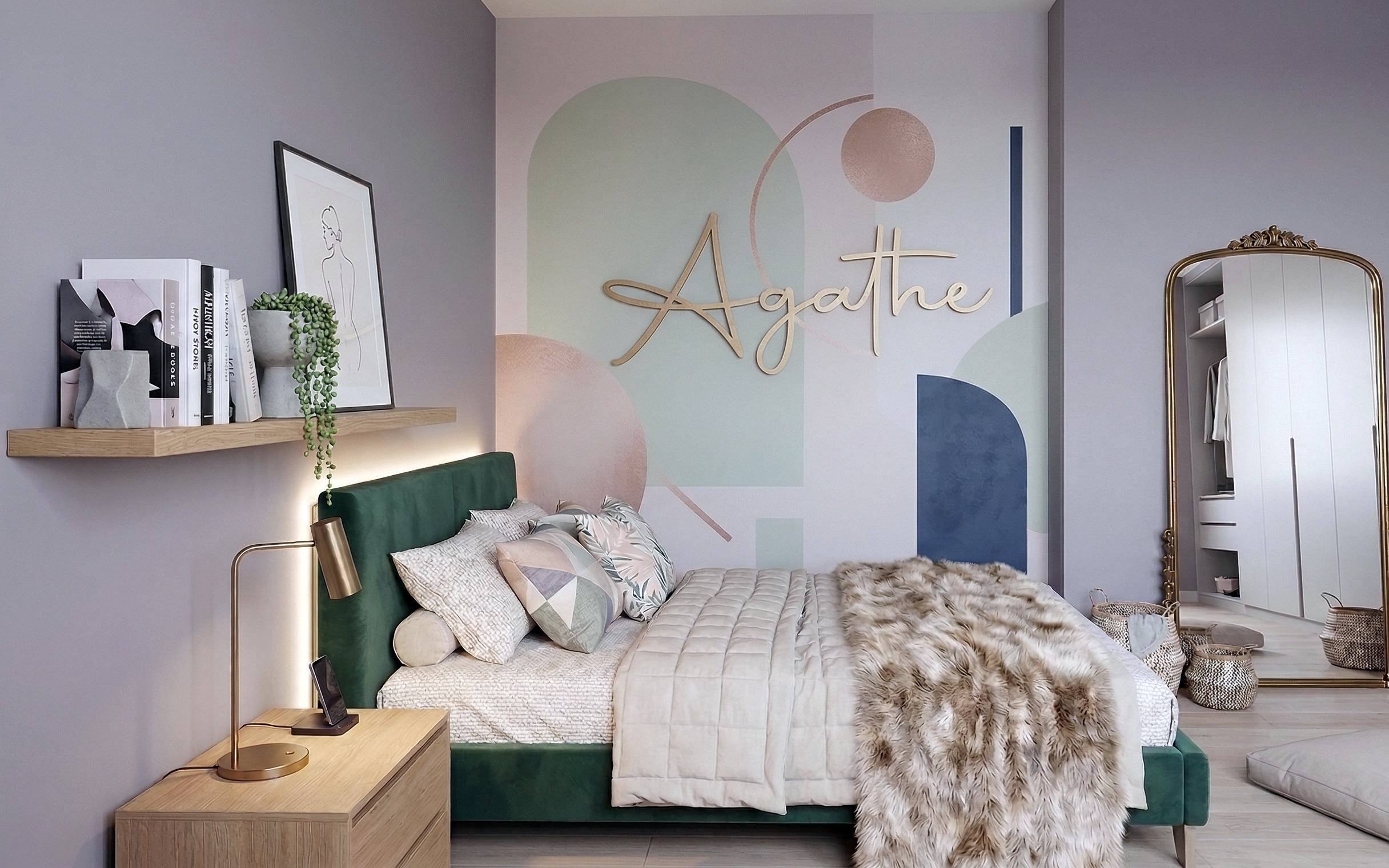 Prenom en bois personnalisé Agathe